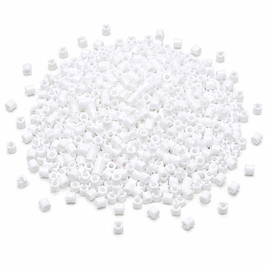MAGDESIGNER Fuse Beads Kit for Kids,6000PCS White Colors 2.65mm Melty Beads for Beginners Iron Beads Christmas Birthday Gifts For Girls